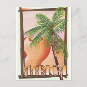 Cartão Postal cartaz de viagem pelo deserto africano