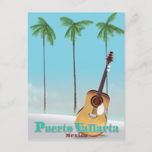 Cartão Postal cartaz de viagem Puerto Vallarta México
