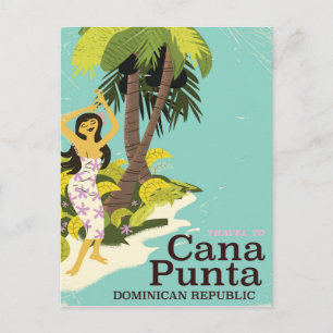 Cartão Postal Cartaz de viagem Punta Cana República Dominicana