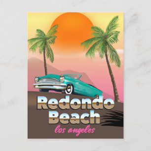 Cartão Postal cartaz de viagem Redondo Beach LA
