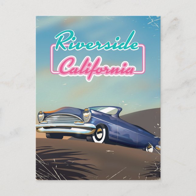 Cartão Postal Cartaz de viagem Riverside Califórnia (Frente)