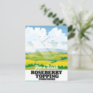 Cartão Postal Cartaz de viagem Roseberry Topping Yorkshire