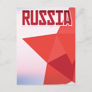 Cartão Postal Cartaz de viagem Rússia Estrela Vermelha.