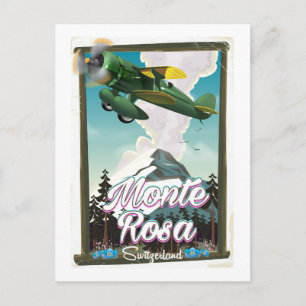 Cartão Postal Cartaz de viagem Suíça Monta Rosa