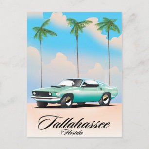 Cartão Postal Cartaz de viagem Tallahassee Flórida.