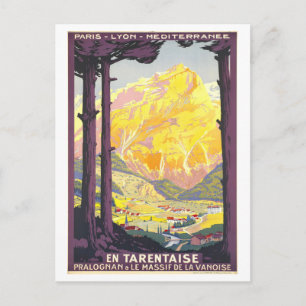 Cartão Postal Cartaz de Viagem Tarentaise Vintage