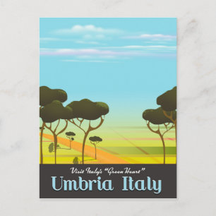Cartão Postal Cartaz de viagem Úmbria Itália