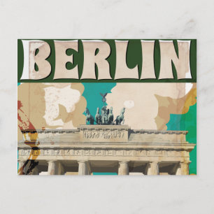 Cartão Postal Cartaz de Viagem Vintage Berlim