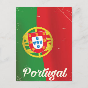 Cartão Postal Cartaz de viagem vintage de Portugal.