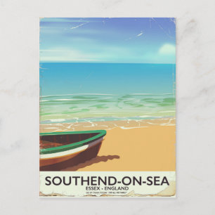 Cartão Postal Cartaz de viagem vintage de Southend-on-Sea, Essex
