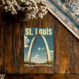 Cartão Postal Cartaz de Viagem Vintage de St. Louis