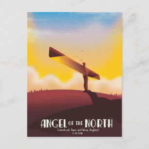 Cartão Postal Cartaz de viagem vintage do Anjo do Norte.
