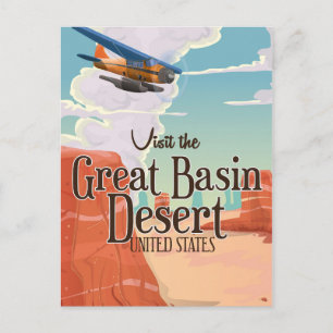 Cartão Postal Cartaz de viagem vintage do deserto da Grande Baci