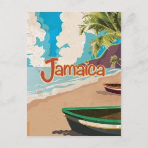 Cartão Postal Cartaz de Viagem Vintage Jamacia