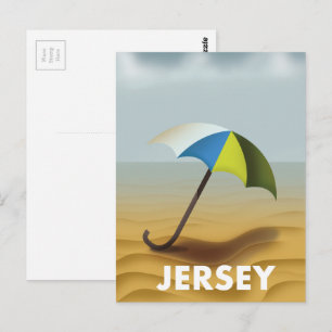 Cartão Postal Cartaz de viagem Vintage Jersey.