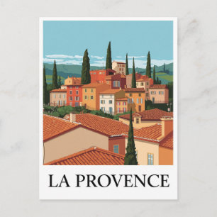 Cartão Postal Cartaz de Viagem Vintage La Provence Aldeia