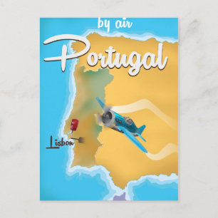 Cartão Postal cartaz de viagem vintage Portugal