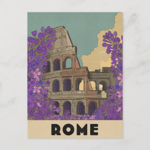 Cartão Postal Cartaz de Viagem Vintage Roma