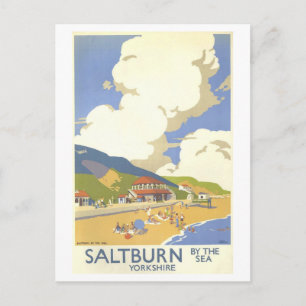 Cartão Postal Cartaz de Viagem Vintage Saltburn by the Sea Ingla