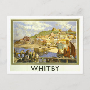 Cartão Postal Cartaz de Viagem Vintage Whitby