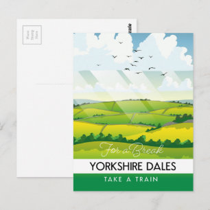 Cartão Postal Cartaz de viagem Yorkshire Dales.
