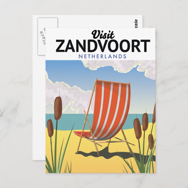 Cartão Postal Cartaz de viagem Zandvoort Holanda (Frente/Verso)