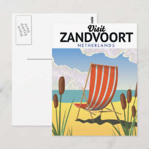 Cartão Postal Cartaz de viagem Zandvoort Holanda