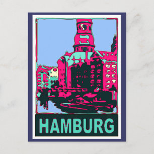 Cartão Postal Cartaz de Viagens de Hamburgo