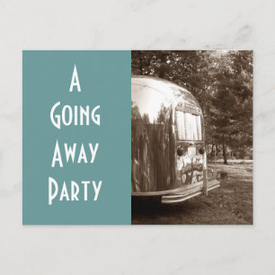 Cartão Postal Cartaz de Viagens vintage de cartaz saindo
