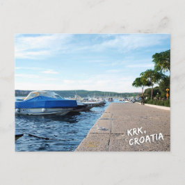 Cartão Postal Cartaz de vista da cidade de Krk, Croácia
