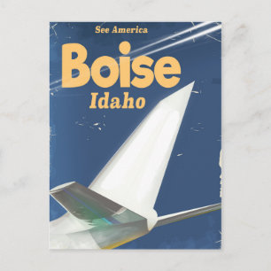 Cartão Postal cartaz de voo Boise Idaho