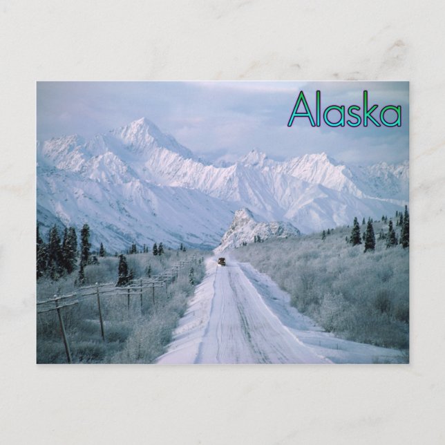 Cartão Postal Cartaz do Alaska (Frente)
