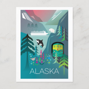 Cartão Postal Cartaz do Alaska