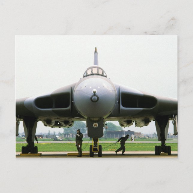 Cartão Postal Cartaz do Bombardeiro Vulcano (Frente)