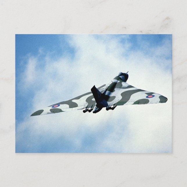 Cartão Postal Cartaz do Bombardeiro Vulcano (Frente)