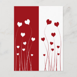 Cartão Postal Cartaz do Cartaz do Amor Vermelho Romântico Modern