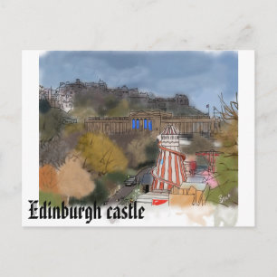 Cartão Postal Cartaz do castelo de Edimburgo