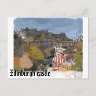 Cartão Postal Cartaz do castelo de Edimburgo