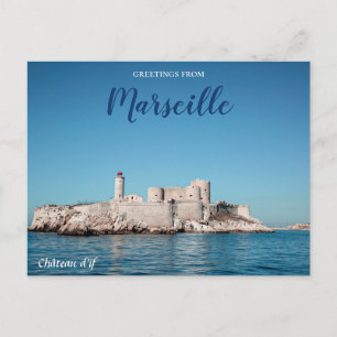 Cartão Postal Cartaz do Castelo de Marselha França