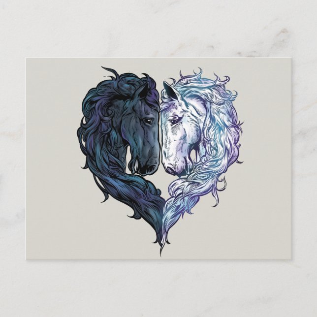 Cartão Postal Cartaz do Cavalo de Amor (Frente)