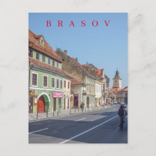 Cartão Postal Cartaz do centro da cidade de Brasov