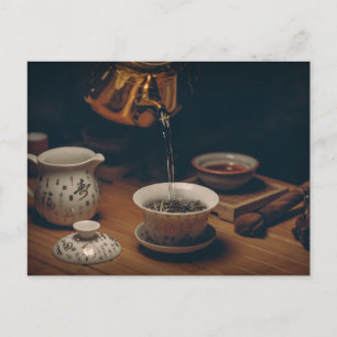 Cartão Postal Cartaz do chá Cartaz postal do pós-cruzamento