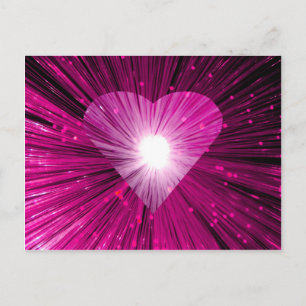 Cartão Postal Cartaz do Coração Rosa