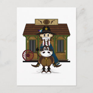 Cartão Postal Cartaz do Cowboy da Cailhouse no Cavalo