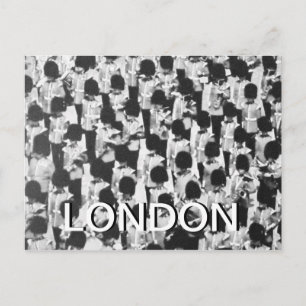 Cartão Postal Cartaz do desfile da Rainha guarda, preto e branco