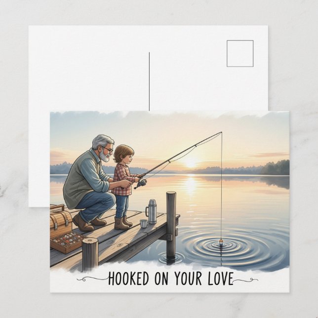 Cartão Postal Cartaz do dia dos avós felizes (Frente/Verso)