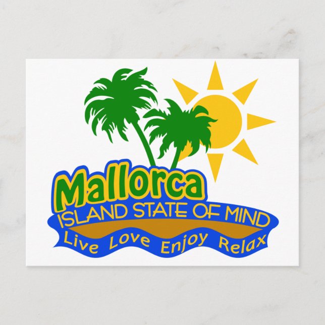 Cartão Postal Cartaz do Estado de Mallorca (Frente)