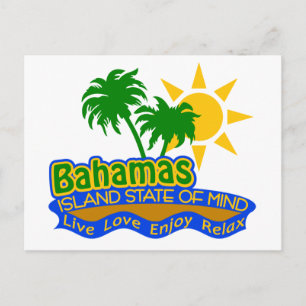 Cartão Postal Cartaz do Estado de Mente das Bahamas
