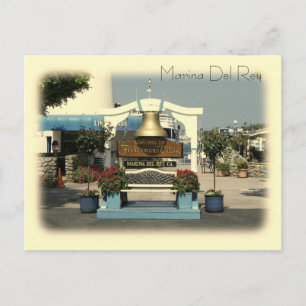 Cartão Postal Cartaz do Estilo Vintage Marina Del Rey!