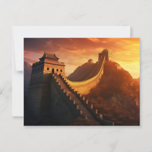 Cartão Postal Cartaz do excelente da China Sunset - Majestoso
